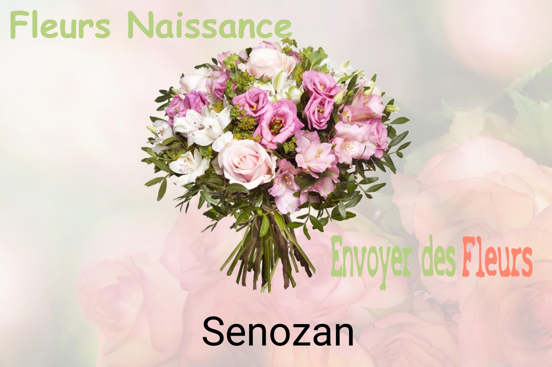 Bouquet de fleurs de naissance livré à Senozan