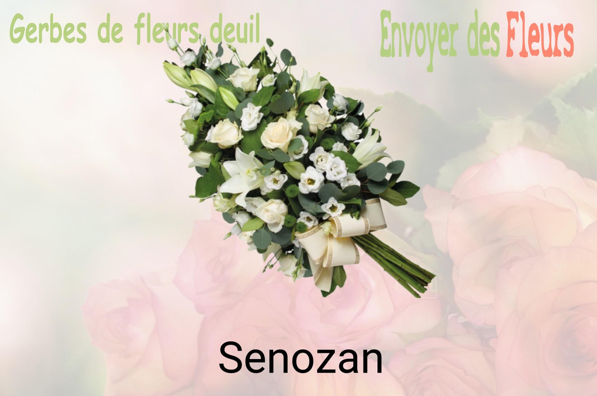 Gerbe de fleurs de deuil livrée à Senozan
